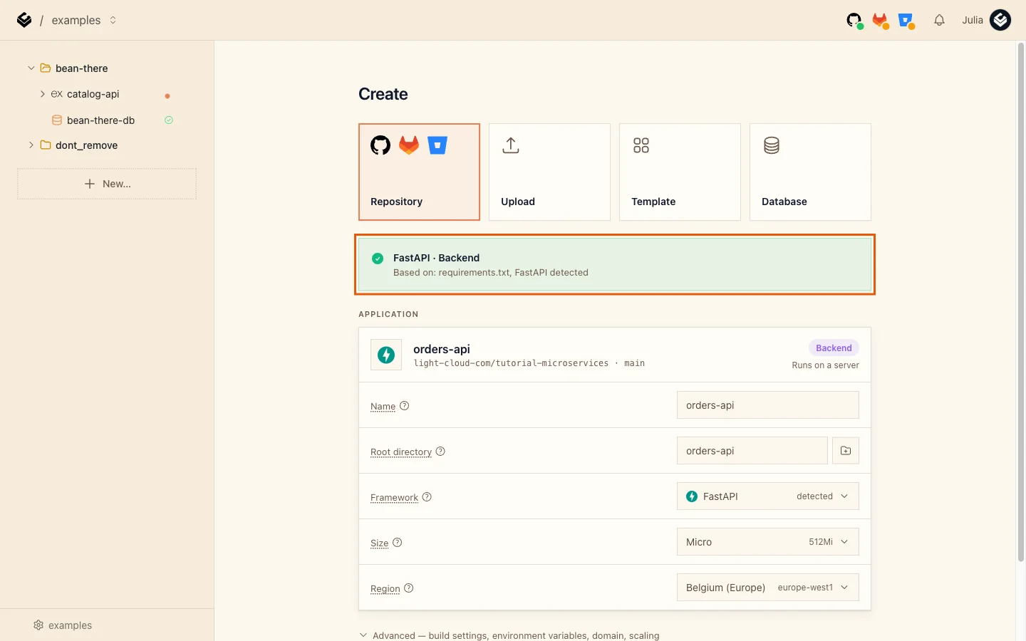 The detection banner FastAPI Backend for the orders-api folder